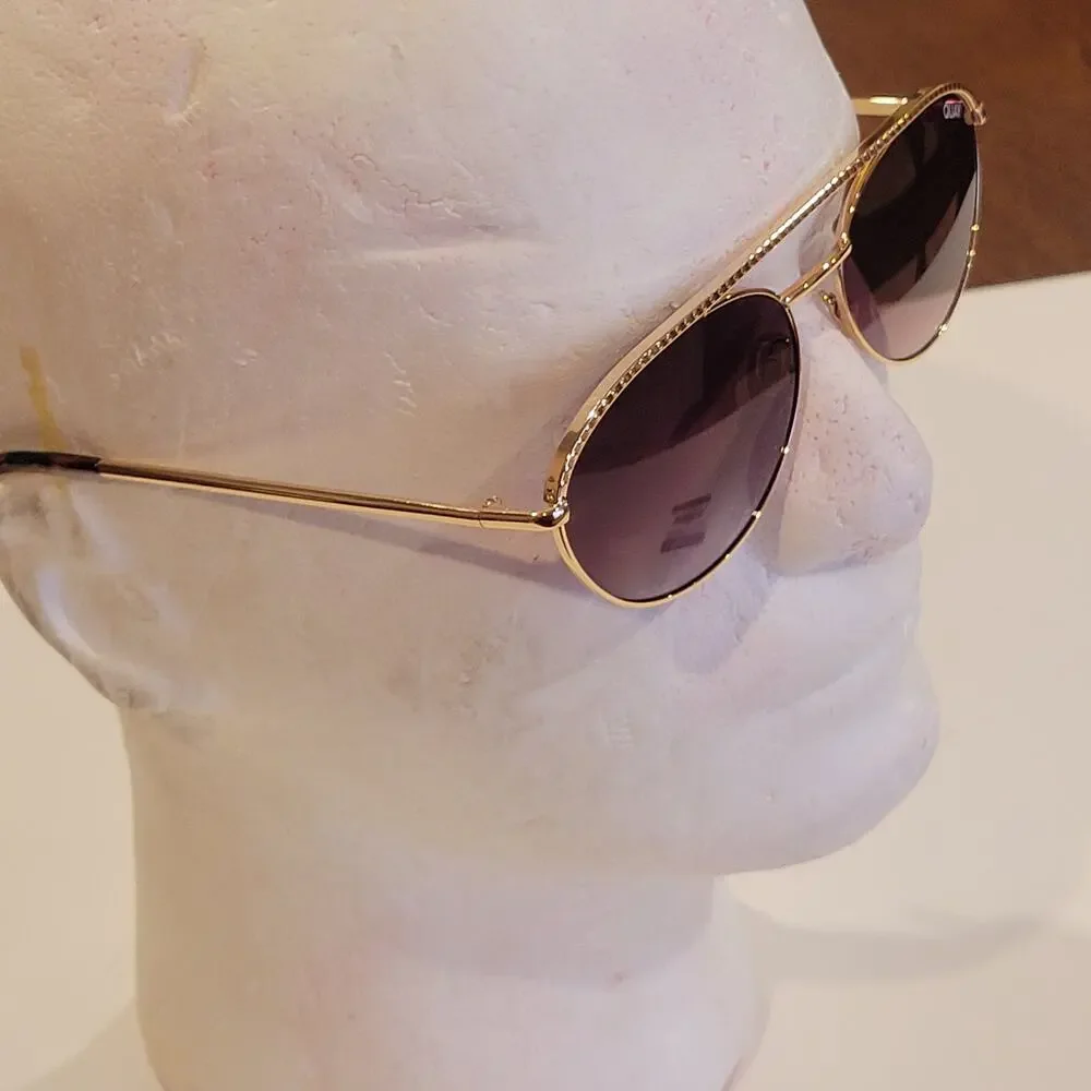 Women's Quay Easily Amused Sunglasses 1212 Gold tone metal frame